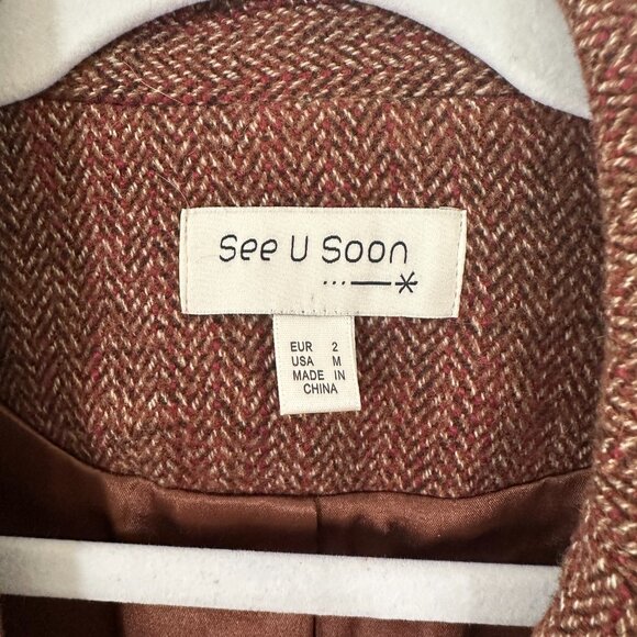 See you soon Blazer - Herringbone pattern - Wool blend - fully lined - Size M - Picture 2 of 6